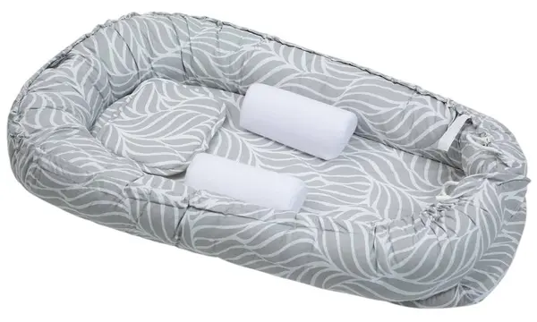Cuib pentru bebeluși BabyJem - Grey leaf