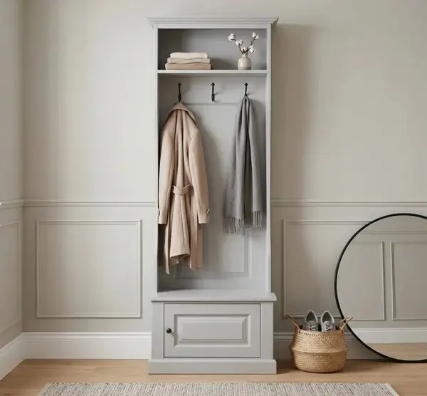 Cuier cu 1 usa cu finisaj Cool Grey