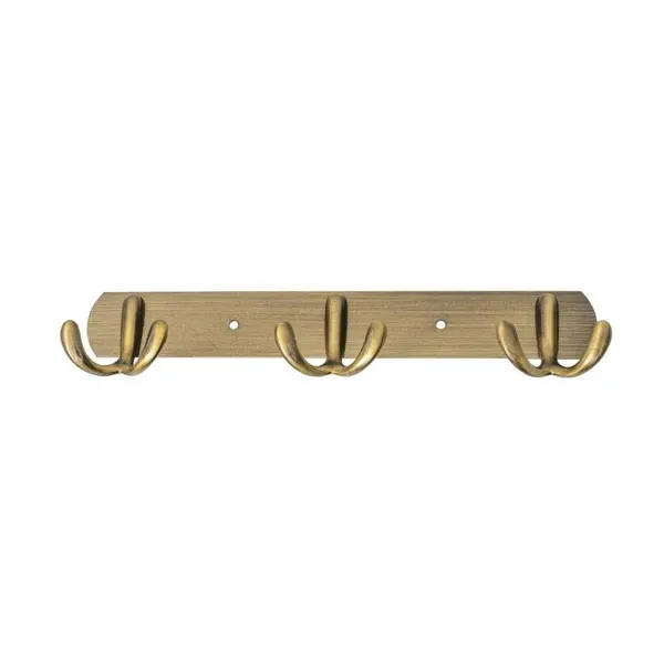Cuier cu 3 Agatatori, Metal, Lungime 24.5 cm, Auriu
