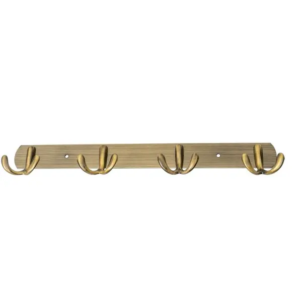 Cuier cu 4 Agatatori, Metal, Lungime 34.5 cm, Auriu