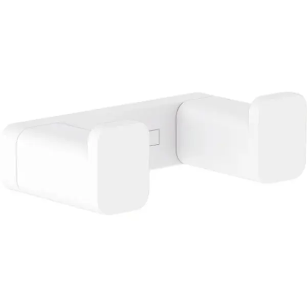 Cuier dublu baie culoare alb mat Hansgrohe AddStoris 41755700