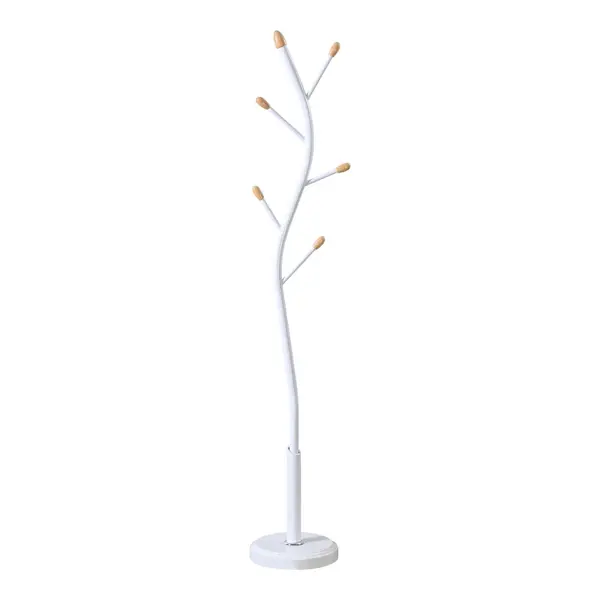 Cuier elegant Portu, metal, alb-natural, 30x170 cm