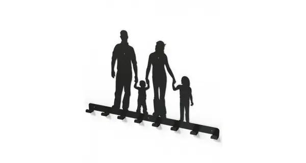 Cuier metalic FAMILIE -model 3198 Negru
