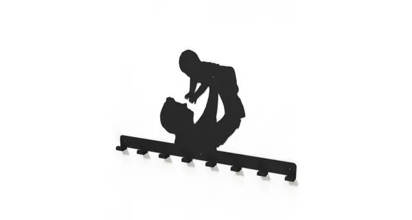 Cuier metalic forma BUCURIA TATALUI Model-3204 Negru