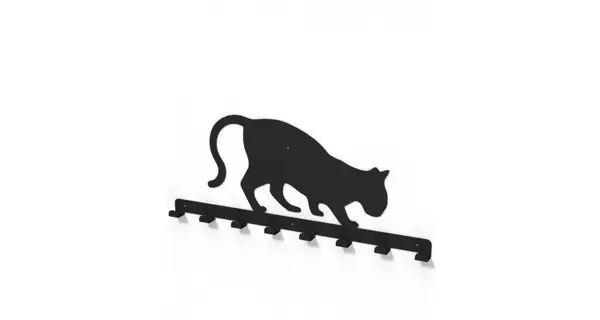 Cuier metalic forma PISICA Model-3202 Negru