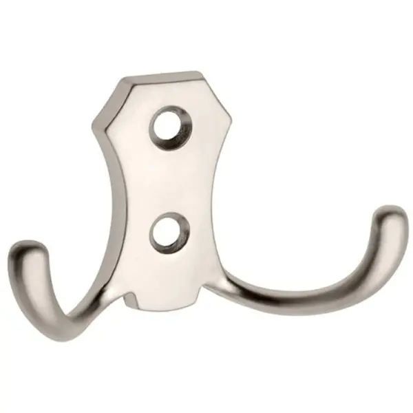 Cuier Model Fiko, 2 Carlige, Finisaj Aluminiu