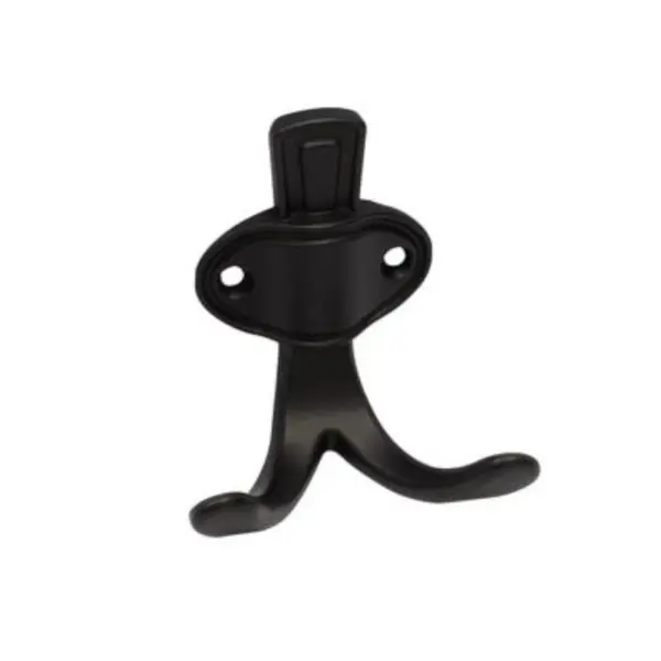 Cuier Model Zefir/Coruna, 2 Carlige, Finisaj Negru