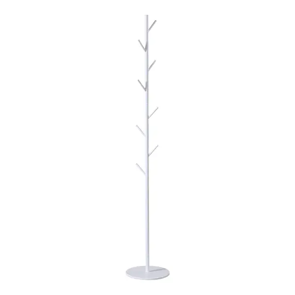 Cuier modern Tebera, alb, metalic, 170 cm, 30x30x170 cm