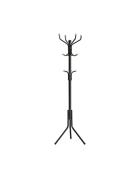 Cuier tip pom, Songmics, Metal, Negru, 182 cm