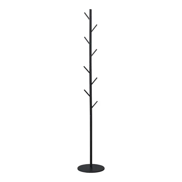 Cuier vertical Tebera, Metal, Negru, 30x170 cm