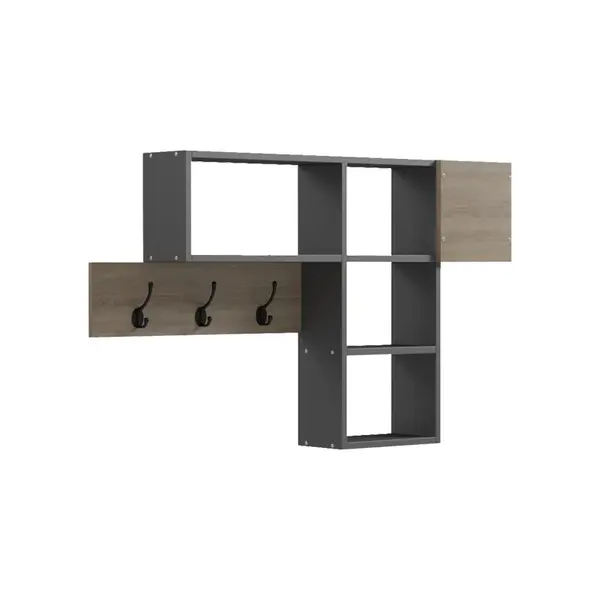Cuier Wenia, Lemn, Sonoma-Antracit, 99x15x61 cm
