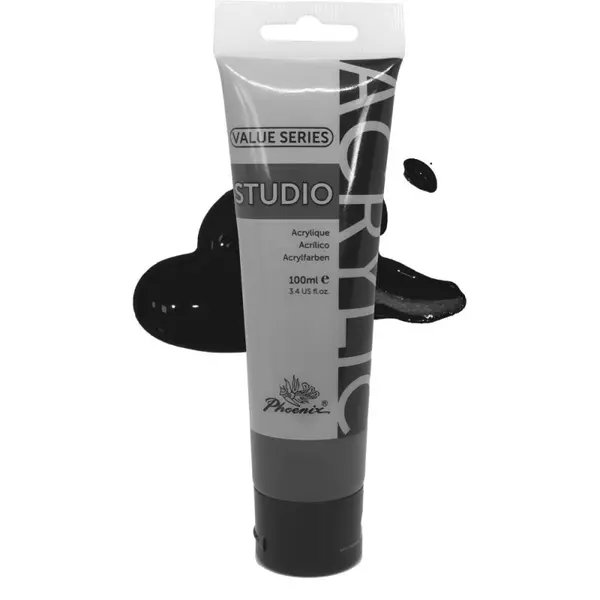 Culoare Acrilica Artists Acrylic Phoenix, Mars Black, 100 ml