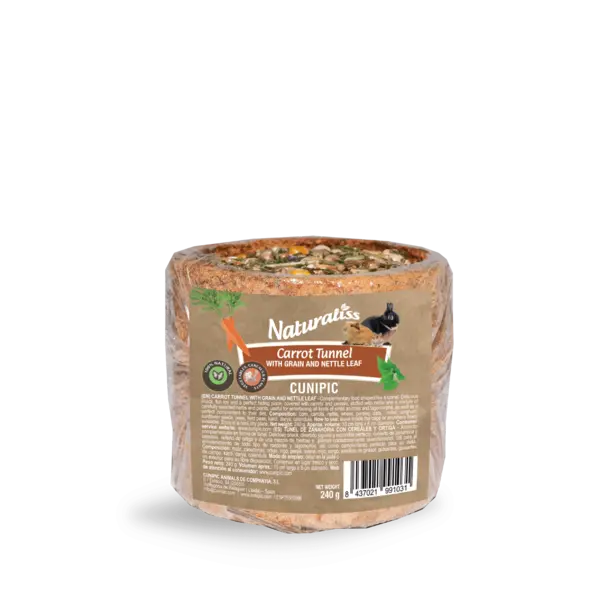 Cunipic Snacks Rozatoare Tunel Morcov Cu Cereale/Urzica 240 G