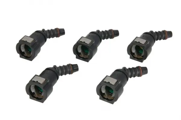 Cuplaj furtun combustibil (unghi, 45 , diametru: 9,89mm, ID 8; 8mm x 10mm, pret pentru 5 buc.)