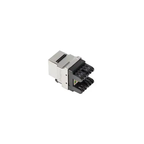 Cuplaj modular Lanberg, Keystone RJ45->LSA 180° FTP cat5e, negru cu gri