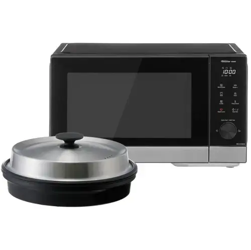 Cuptor cu microunde cu inverter Panasonic NN-GD38QSEPG, Grill Steam, 1000W, 23 l, 18 programe (Negru)