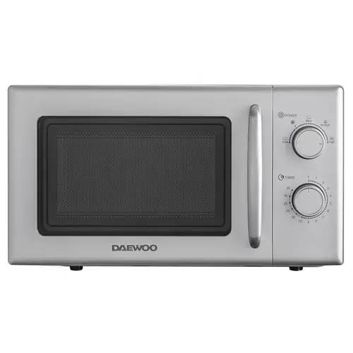 Cuptor cu microunde Daewoo D-6S20S-2, 700 W, 20 l, Oprire automata, Temporizator, 5 trepte putere (Argintiu)