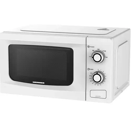 Cuptor cu microunde Heinner HMW-M2035WH, 20 l, 700 W, Control mecanic, Timer, Alb