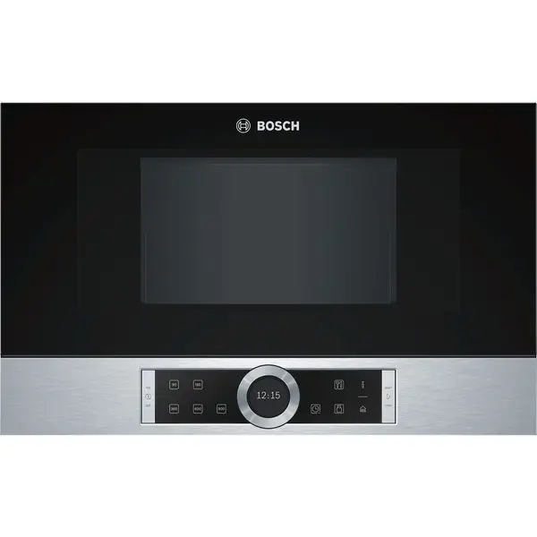 Cuptor cu microunde incorporabil Bosch BFL634GS1, 21 l, 900 W, Touch, Inox