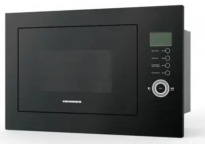 Cuptor cu microunde incorporabil Heinner HMW-25BIGBK, 900W, 25L, Grill (Negru)