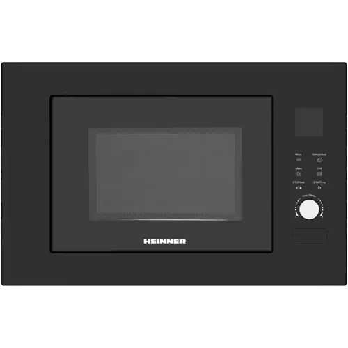 Cuptor cu microunde incorporabil Heinner HMW-BI23560BK, 23 l, Control digital, Display LED, Timer, Grill, Blocare acces copii, Negru