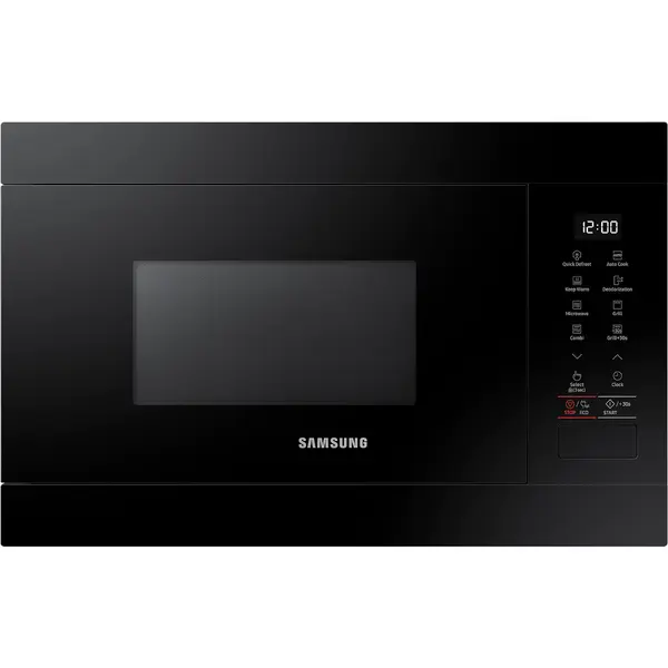 Cuptor cu microunde incorporabil Samsung MG22M8254AK/E2, 22 l, 1300 W, Grill, Dezghetare rapida, Pastrare la cald, Mod Eco, Interior ceramic, Negru