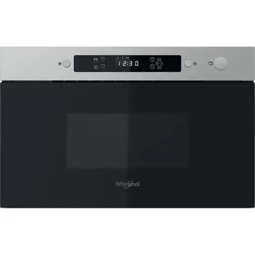 Cuptor cu microunde incorporabil Whirlpool MBNA900X, 22 l, 750 W, 4 trepte putere, Dezhetare, Reincalzire, Ecran LCD, Lumina interioara (Inox)