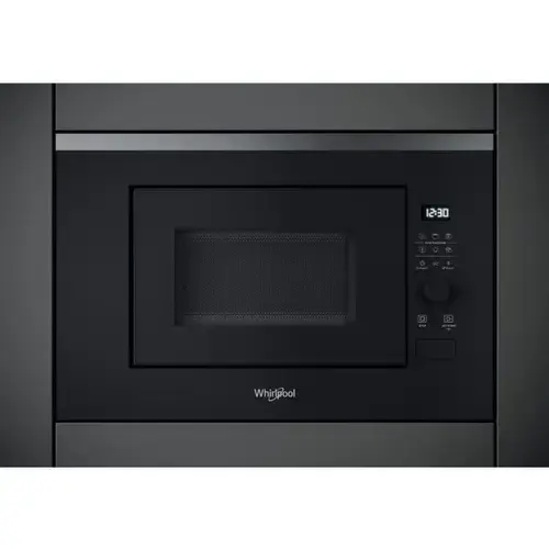 Cuptor cu microunde incorporabil Whirlpool WMF201G, Capacitate 20l, Putere 800 W, Grill, Jet Start, Jet Defrost, Negru