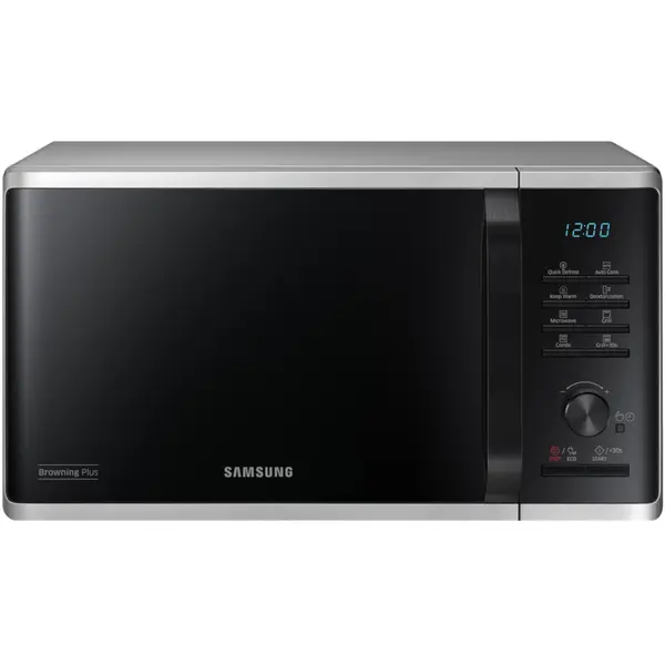 Cuptor cu microunde Samsung MG23K3515AS/OL, 23 l, 800 W, Grill, Pastrare la cald, Dezghetare rapida, Argintiu