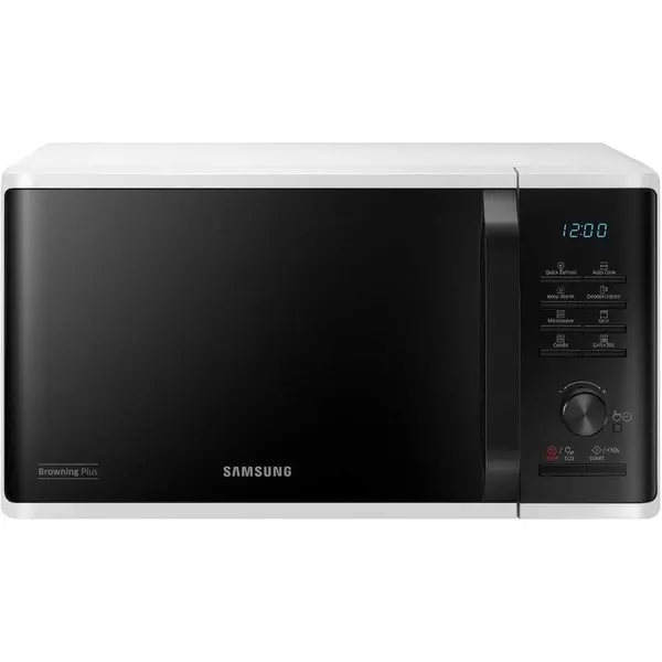 Cuptor cu microunde Samsung MG23K3515AW/OL, 800 W, 23 l, Browning Plus, Grill, Keep Warm, Quick Defrost, Interior ceramic, Timer