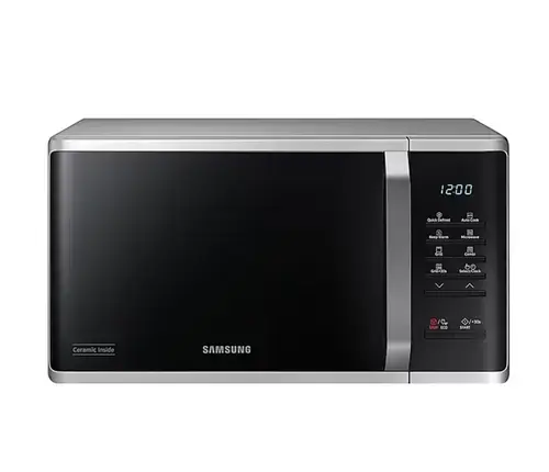 Cuptor cu microunde Samsung MG23K3523AS/E2, 23 L, Grill, Interior ceramic, 800 W, 6 trepte putere (Argintiu/Negru)