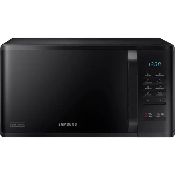 Cuptor cu microunde Samsung MS23K3513AK/OL, 800 W, 23 L, Auto cook, Quick Defrost, Control touch, Interior ceramic, Negru