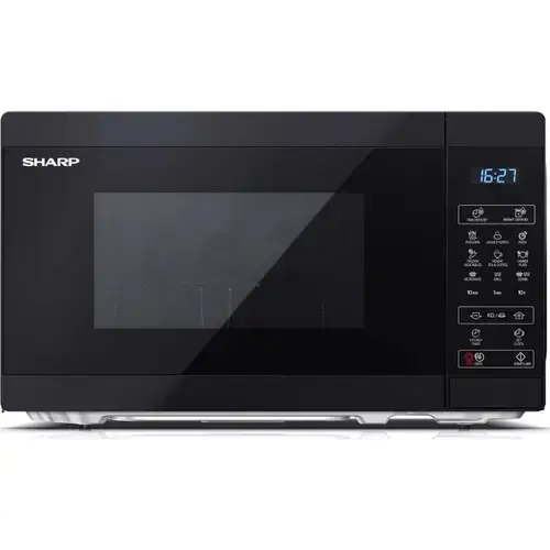 Cuptor cu microunde Sharp YC-MG02EB, 20 l, 800 W, Digital, Grill, EasyClean, Eco Function, Child Lock, Negru