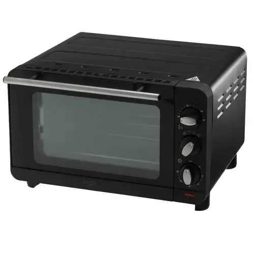 Cuptor electric Adler AD 6029, 1200 W, 14 L, Cronometru 60 minute, Setare temperatura 100-230 C (Negru)