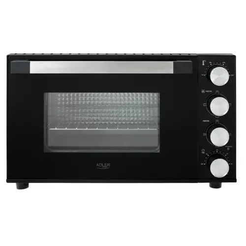 Cuptor electric ADler AD 6031, 30 L, Temporizator 0-60 minute, Temperatura ajustabila 100-230 C, 1800 W (Negru)