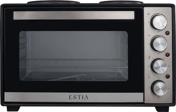Cuptor electric mini cu plite Estia Multicook Compact, 38 l, 3600W, Negru