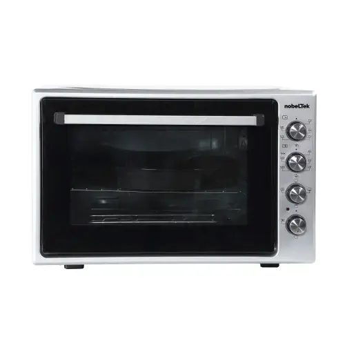 Cuptor electric NobeLTek NLT FSO70X, 70L, 2200W, Grill, Timer, Termostat, Sticla dubla, Ventilator, Iluminare (Argintiu)