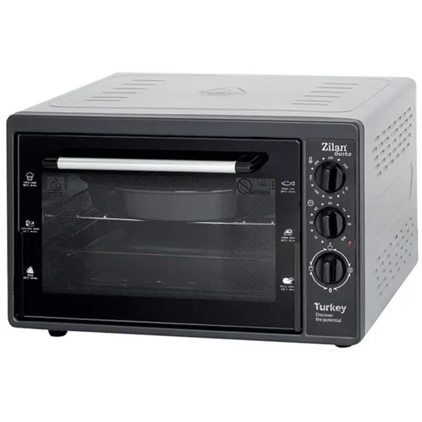 Cuptor Electric, Tava Dreptunghiulara, Gratar, Timer Control 90 Minute, Capacitate 38 l, Putere 1500W, Negru