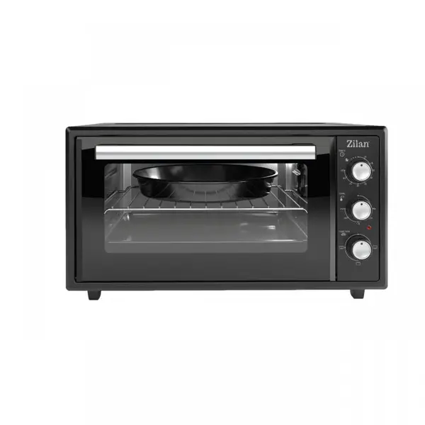 Cuptor electric Zilan ZLN5649, Putere 2000W, Capacitate 45L, Timer, Termostat, 3 trepte putere, interior emailat, Negru
