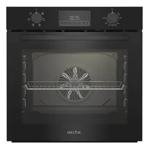 Cuptor incorporabil Arctic ARVI1130BC, Clasa A, Capacitate 71 l, Electric, AeroCooking, Grill, Autocuratare catalitica, 6 functii de gatire, Timer, Control Touch, Aqua Drop Clean (Negru)