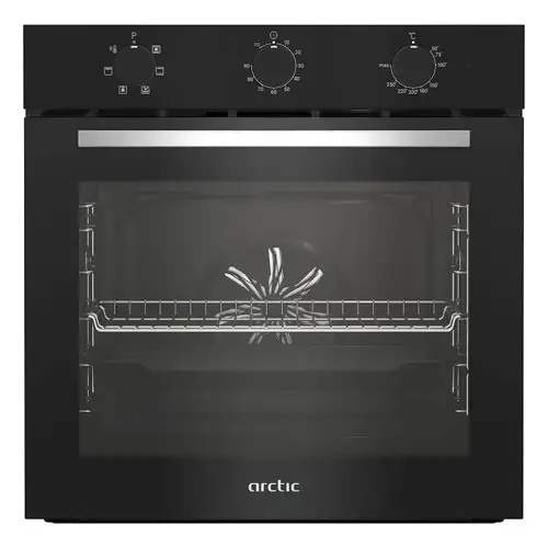 Cuptor incorporabil Arctic ARVIE1110BD, Clasa A, Capacitate 71 l, Grill, 6 functii de gatire, AeroCooking, Aqua Drop Clean, Timer, Booster (Negru)
