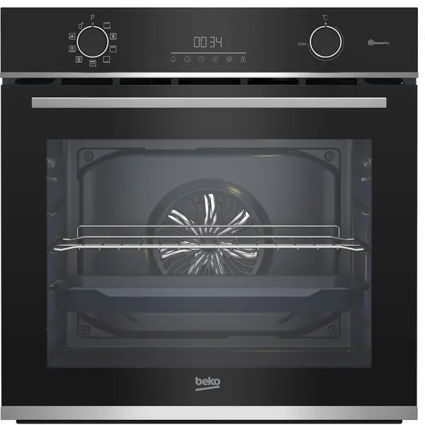 Cuptor incorporabil Beko BBIE13301XMPC, 66 l, Clasa A, Display LED, Autocuratare pirolitica, Child Lock, Fingerprint-free Stainless Steel