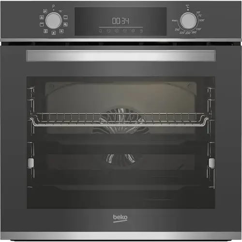 Cuptor incorporabil Beko BBIM13300ZGCSE, Electric, 72 l, Clasa A+, Autocuratare catalitica, AEROperfect, SoftClose door, Rafturi telescopice, 3D Cooking, SteamShine Cleaning, Argintiu
