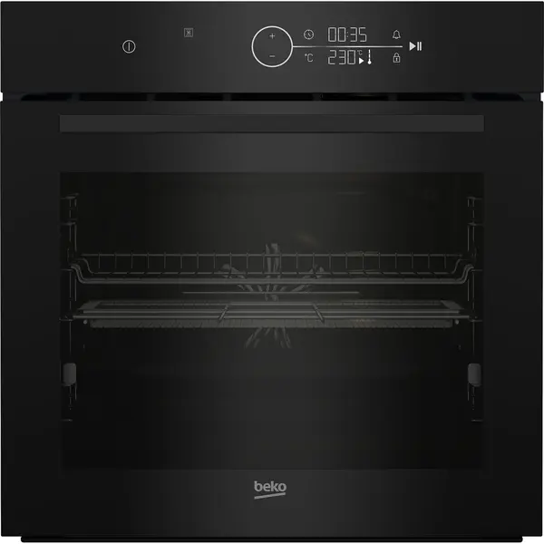 Cuptor incorporabil Beko BCBIMA17400KSBS, 72 l, Timer, Blocare display, Iluminare halogen, 3D Cooking, AirFry, Autocuratare hidrolitica, Inchidere Amortizata, Grill, Negru, Clasa A+