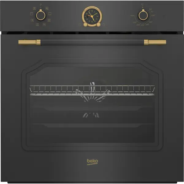 Cuptor incorporabil Beko RBIM19200AD, 72 l, 8 programe, 3D Cooking, Iluminare halogen, Grill, Defrost, Fan Assisted cooking, Antracit, Clasa A