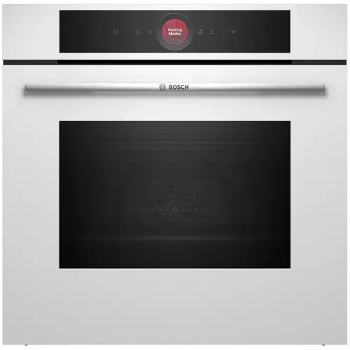 Cuptor incorporabil Bosch HBG7741W1, Electric, 71 l, Multifunctional, 14 functii , Autocuratare pirolitica, Grill, Home Connect, Clasa A+, Alb