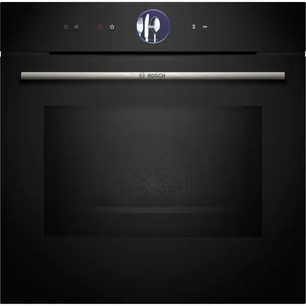 Cuptor incorporabil Bosch HMG7361B1, Multifunctional, 67 L, 5 niveluri coacere, Eco Clean Direct, Functie Air Fry, Wi-FI, Soft close, Crisp Finish, Air Fry, Home Connect