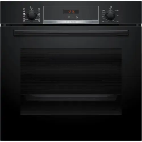 Cuptor incorporabil Bosch HQA574BB3, 71 L, Electric, Multifunctional, Added Steam, 8 functii, AutoPilot10, Autocuratare pirolitica + hidrolitica, 3D Hotair, Clasa A+ (Negru)