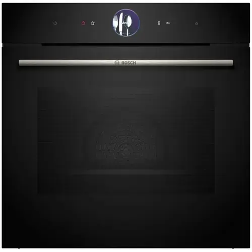 Cuptor incorporabil Bosch HSG7361B1, Electric, 71 l, Multifunctional, 21 functii , Full Steam, Autocuratare EcoClean Direct, Grill, Home Connect, Clasa A+ (Negru)