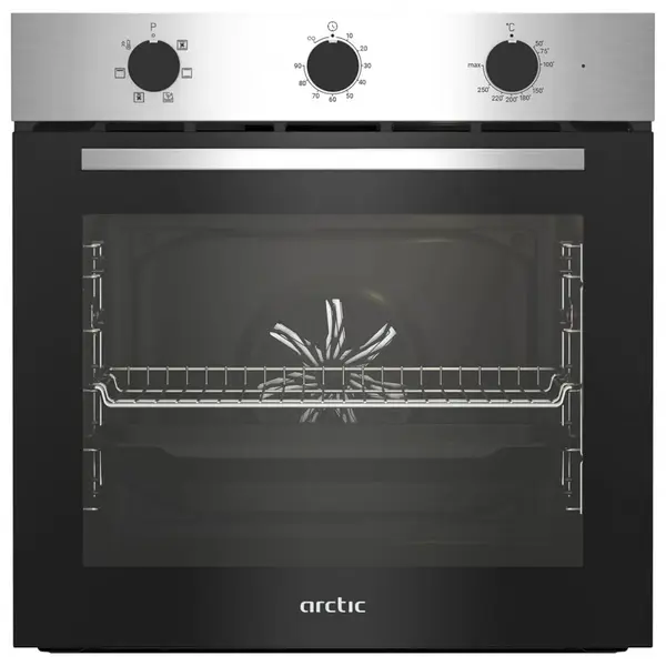 Cuptor incorporabil electric Arctic ARVIE1110XD, 71 l, Aqua Drop Clean, 6 functii de gatire, Timer, Culoare Inox, Clasa A